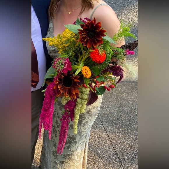 REVELRY bridesmaid/graduation sage burnout velvet dress - Picture 8 of 8